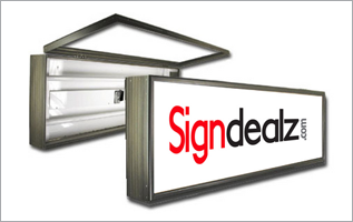 Hinged, Sign, Cabinets, sign box, hinged face