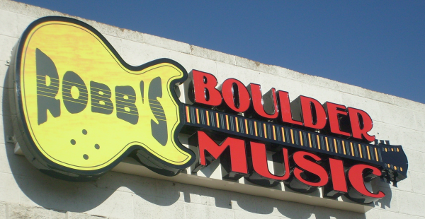 Robb's Boulder Music Guitar Channel Letter Sign