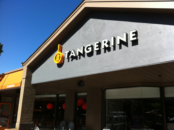 Tangerine, channel letters, sign letters, LED letters