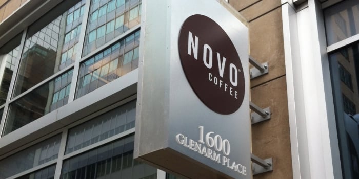 Nova Coffee blade sign denver colorado Nova Coffee blade sign denver colorado