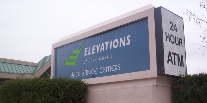 elevations credit union monument sign