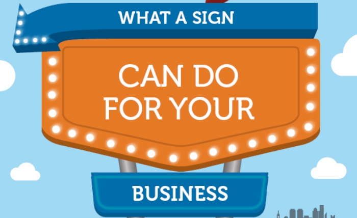 lighted business signs infographic