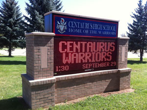 school sign, led display