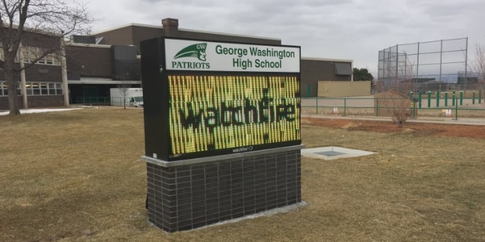 High School LED Sign Denver