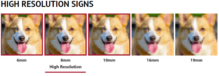 10 MM high resolution signs