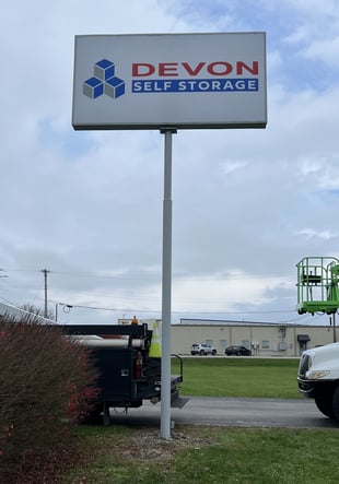 Devon Self Storage Winchester Kentucky Pylon Sign
