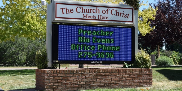 Church of Christ LED Church Sign