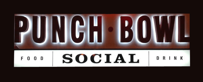 Reverse Channel Letters Punch Bowl Social