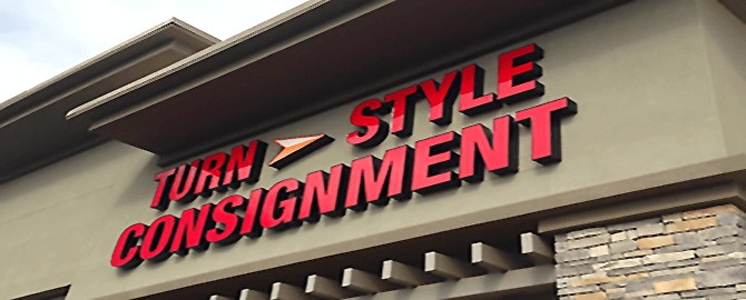 Front Lit Channel Letters Turn Style Consignment