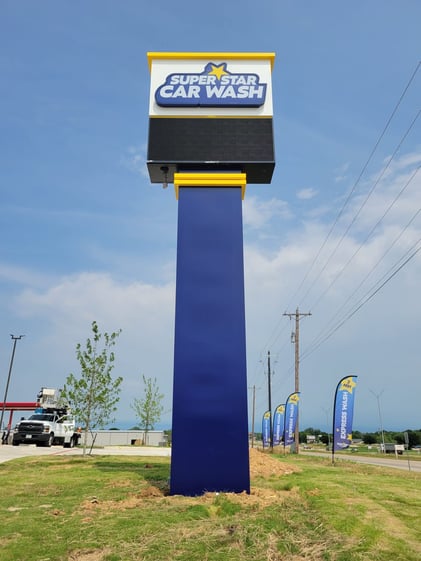 Car Wash Pylon Signs Texas