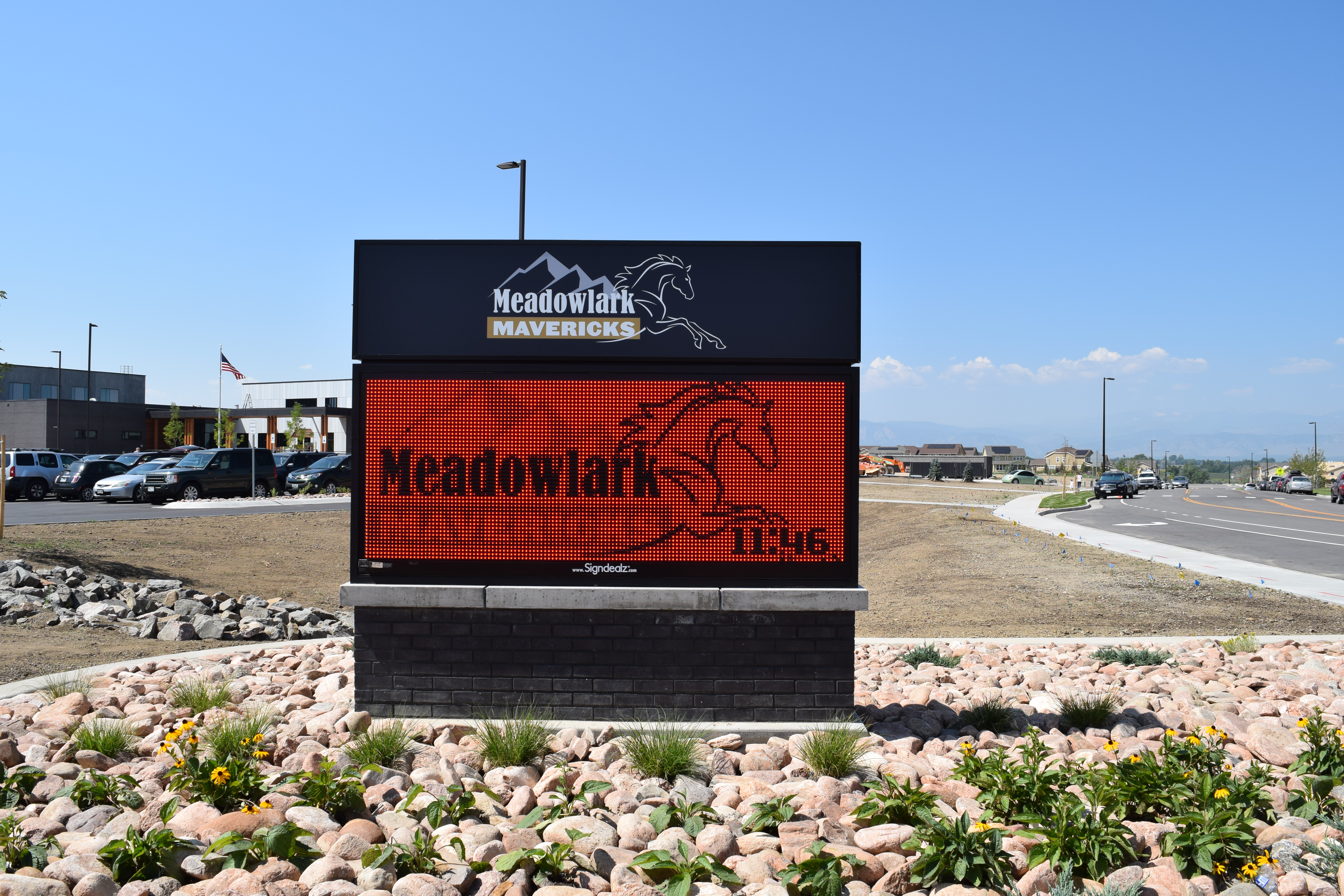 Monochrome LED School Signs