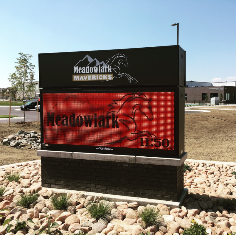 Meadowlark LED Sign for BVSD