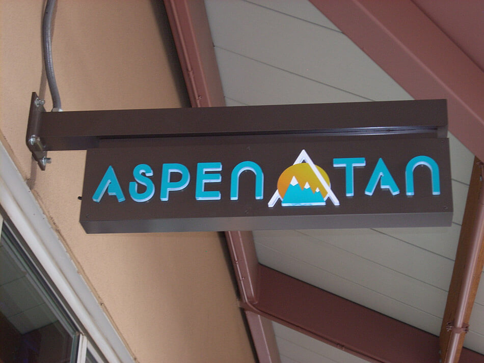 Lighted-Blade-sign-with-push-through-lettering-Aspen-Tan-2