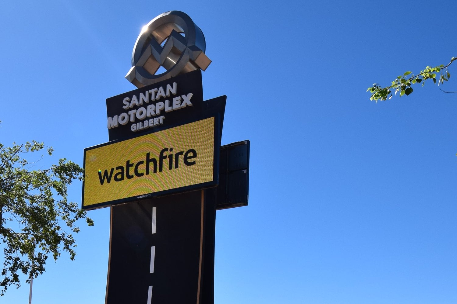 San Tan Motorplex LED pylon, Gilbert, AZ